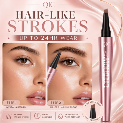 Micro-Fork Eyebrow Pen – Waterproof Natural Hair-Stroke Brow Pencil