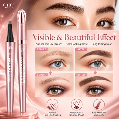 Micro-Fork Eyebrow Pen – Waterproof Natural Hair-Stroke Brow Pencil