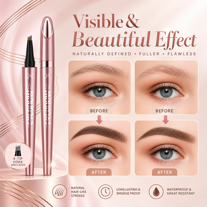 Micro-Fork Eyebrow Pen – Waterproof Natural Hair-Stroke Brow Pencil